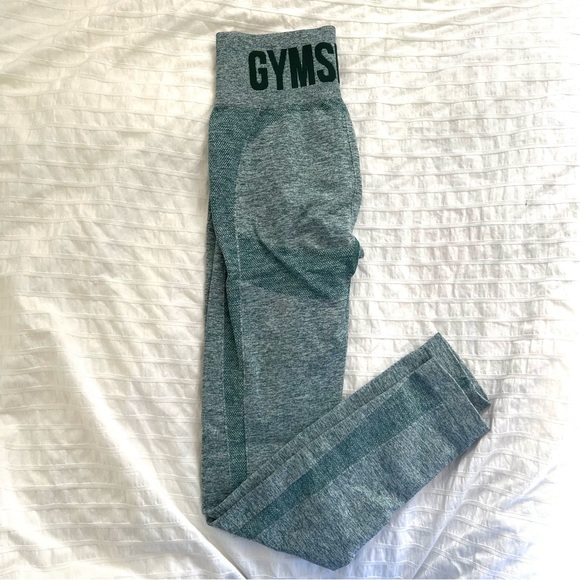 GYMSHARK flex high waisted leggings - dark green marl - Picture 2 of 6